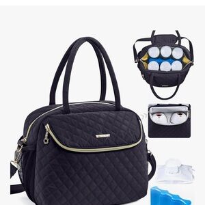 Black Quilted Women cooler bag